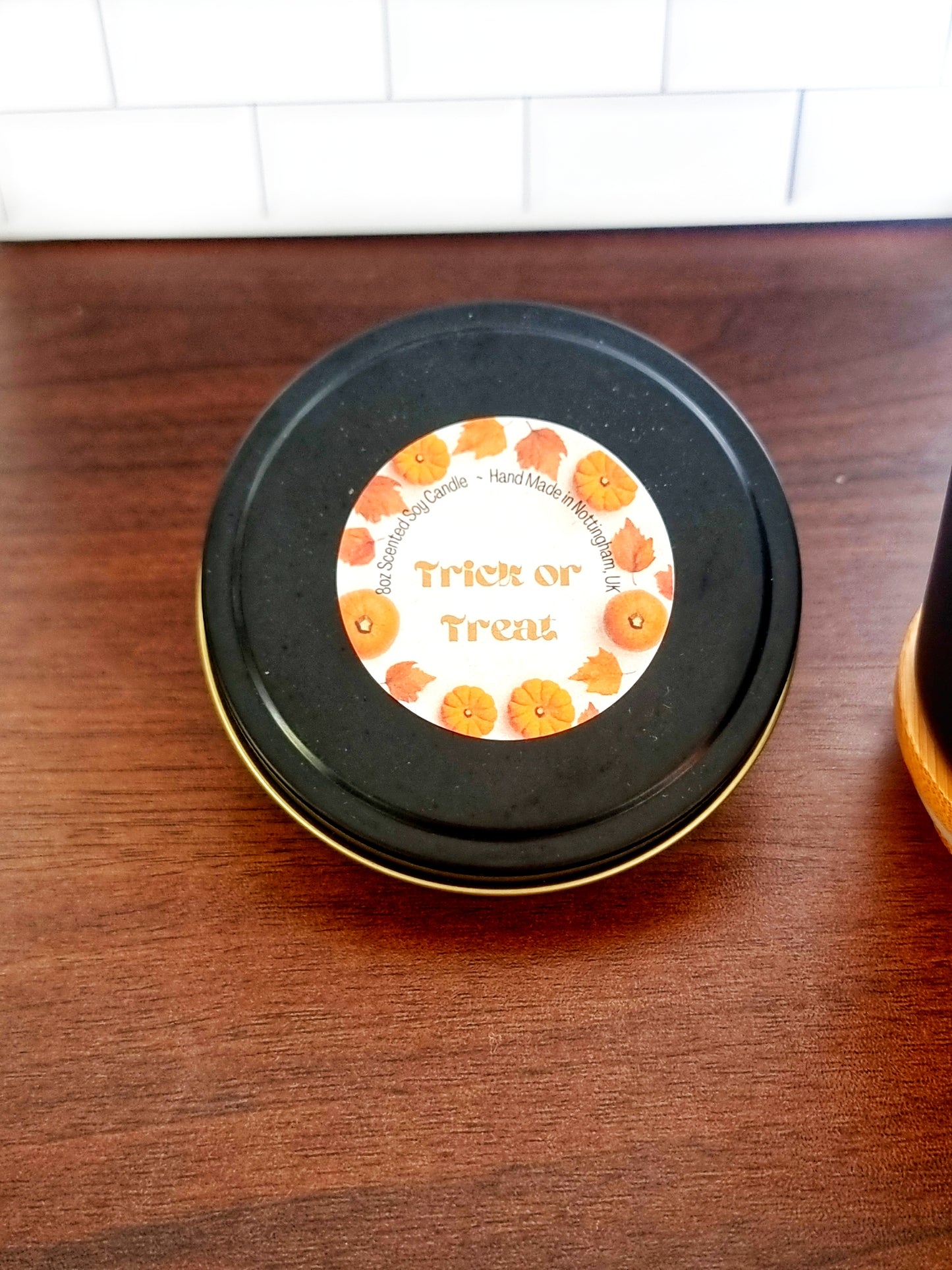 Trick Or Treat Scented Matte Black Candle Tin