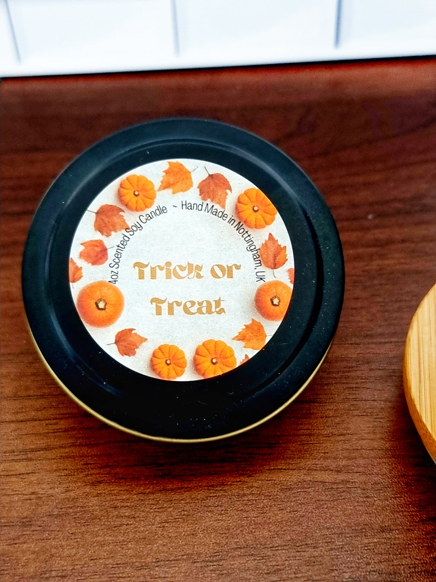 Trick Or Treat Scented Matte Black Candle Tin