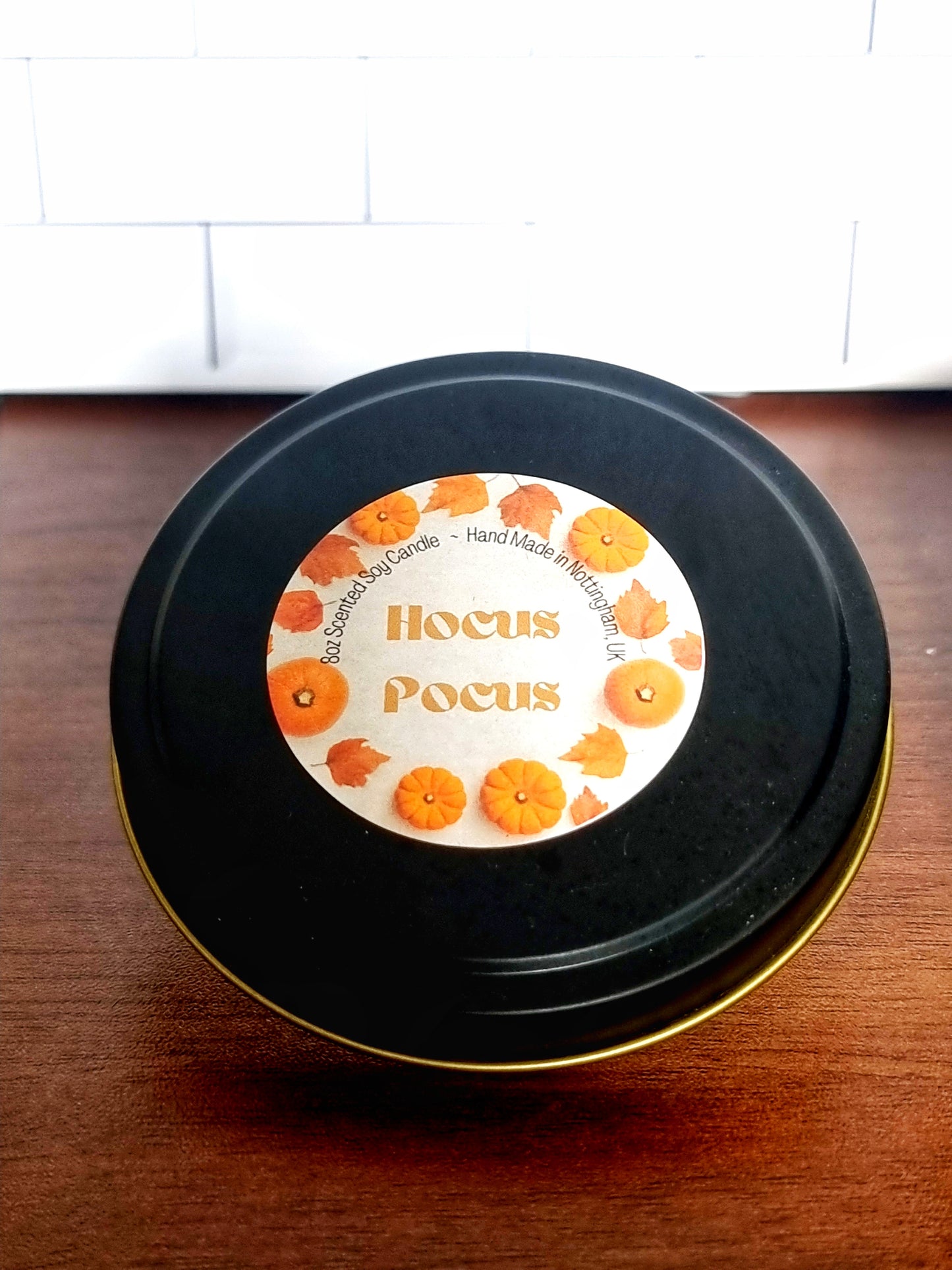 Hocus Pocus Scented Matte Black Candle Tin