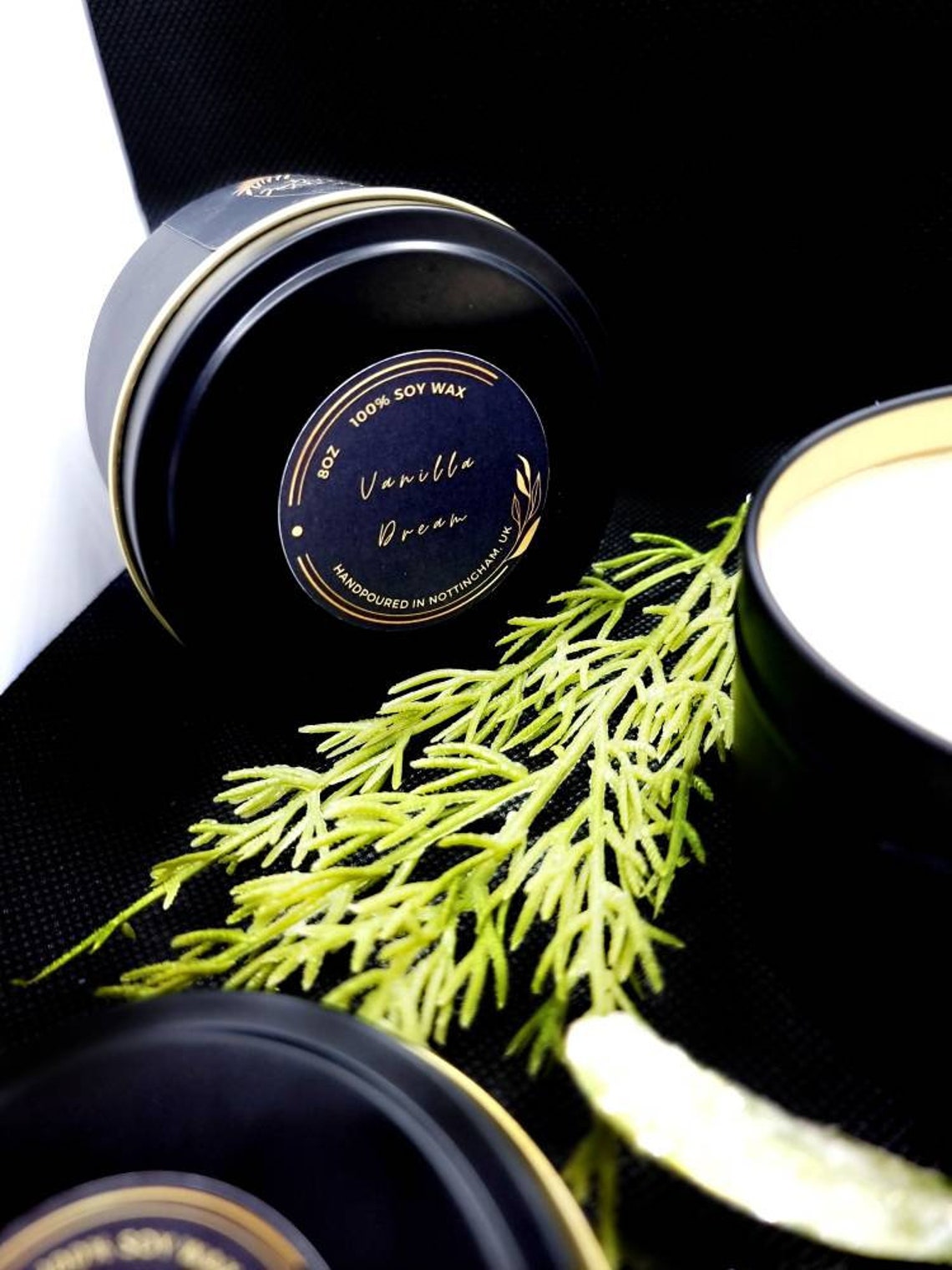 Vanilla Dream Scented Matte Black Candle Tin